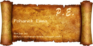 Pohanek Emma névjegykártya
