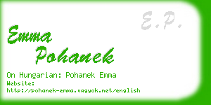emma pohanek business card